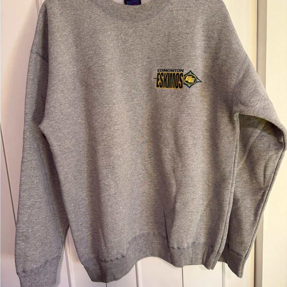 STARTER vintage Edmonton eskimos Gray heavy weight Crewneck Sweater